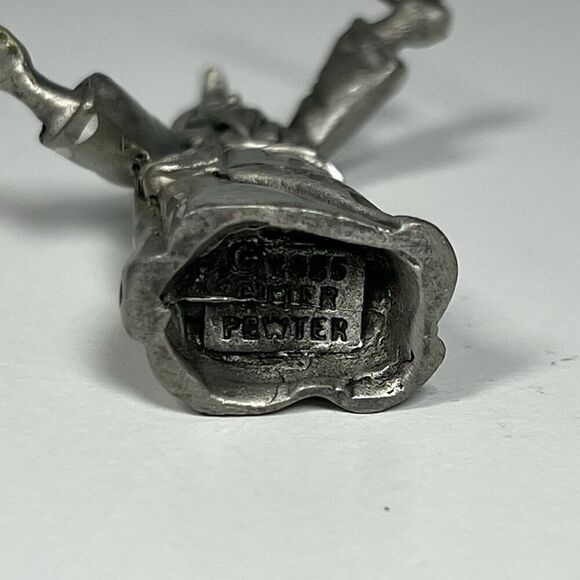 Cuter 1985 3” Pewter Wizard Casting A Spell With Wand D & D Dungeon And Dragons - Picture 4 of 5